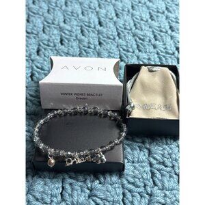 Avon Winter Wishes Bracelet Dream Plastic Beaded Stretchy New in Box